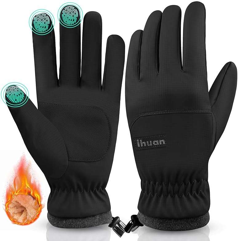 ihuan Winter Waterproof Ski Gloves Men Women, Snow Warm Cycling Cold Weather, Driving Biking Running - Image 1