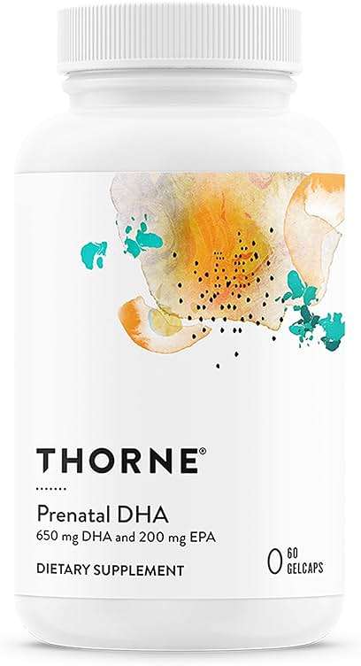 THORNE - Prenatal DHA - 650 mg DHA and 200 mg of EPA - Supports Baby’s Brain & Nervous System Development from Pregnancy to Nursing* - 30 Servings - Image 1