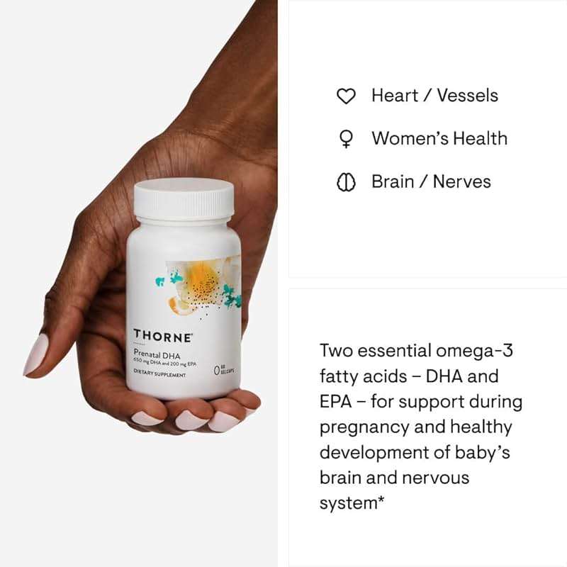 THORNE - Prenatal DHA - 650 mg DHA and 200 mg of EPA - Supports Baby’s Brain & Nervous System Development from Pregnancy to Nursing* - 30 Servings - Image 4