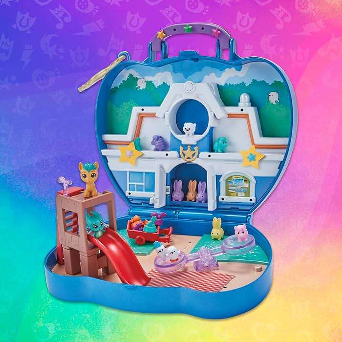My Little Pony Mini World Magic Compact Creation Critter Corner Toy, Buildable Playset with Hitch Trailblazer Pony for Kids Ages 5 and Up - Image 2