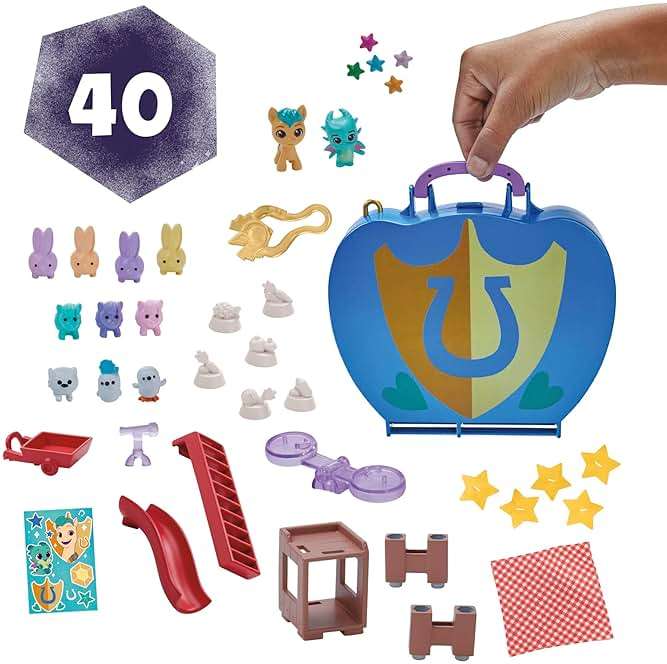 My Little Pony Mini World Magic Compact Creation Critter Corner Toy, Buildable Playset with Hitch Trailblazer Pony for Kids Ages 5 and Up - Image 11