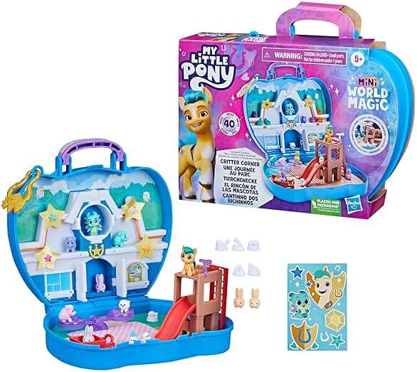 My Little Pony Mini World Magic Compact Creation Critter Corner Toy, Buildable Playset with Hitch Trailblazer Pony for Kids Ages 5 and Up - Image 12