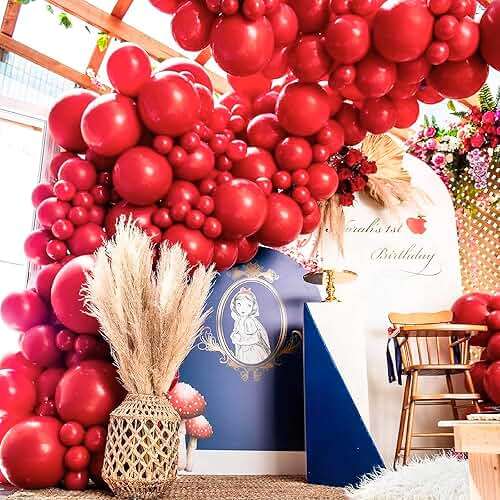 PartyWoo Red Balloons 140 pcs Different Sizes of 18 12 10 5 Inch Red Balloon Arch Kit Garland for Birthday Graduation Bachelorette Citizenship Anniversary Cherry Casino Theme Party Decorations Red-Y57 - Image 5