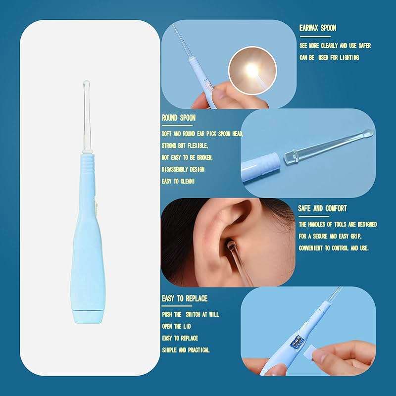 VZAYQUPXY Baby Grooming Kit, Baby Essentials for Newborns, Portable Baby Care Kit, Contains Baby Nail Clippers, Baby Comb, Baby Brush, Baby Ear Wax Removal Tool and More (10 in 1) (Blue) - Image 3