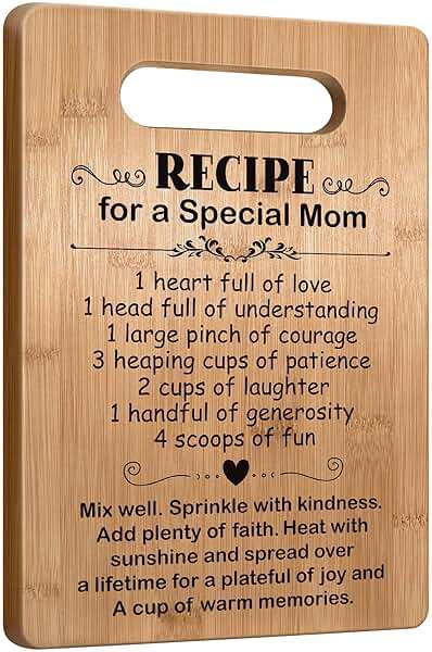 Mom Gifts from Daughter Son Mothers Day, Mother Cutting Board Gift, Cute Mom Gifts from Daughter Son, Birthday Gifts for Mom, Mom Gift for Valentines Day - Image 1