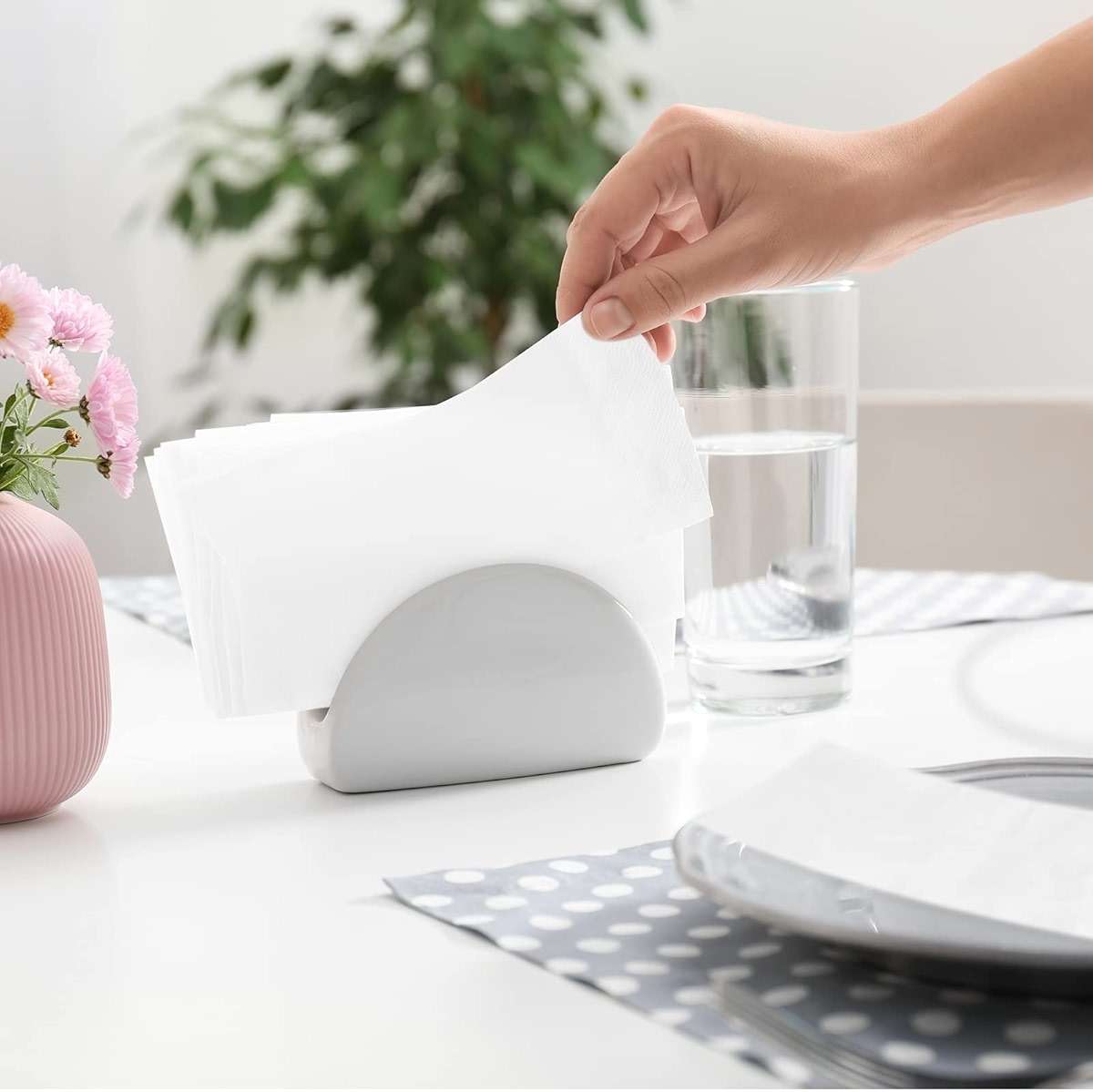 1/8 Fold 100 Pack Paper Napkins Guest Towels Disposable, Premium Quality 2-ply Dinner Napkins Disposable Soft, Absorbent, Party Napkins Wedding Napkins for Kitchen, Dinners or Events - Image 5
