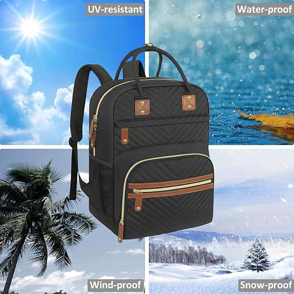 Tenot Diaper Bag Backpack for Women Large Capacity with Insulated Pockets Multifunctional Diaper Bags For Baby Girl Boy Waterproof Baby Bags For Mama Maternity Travel Bag Black - Image 7