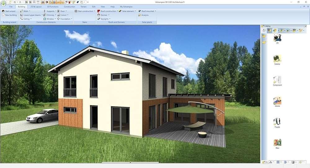 Home design software compatible with Windows 11, 10, 8.1, 7 – Design your dream house including photovoltaic installations - 3D CAD 11 Architecture - Image 2