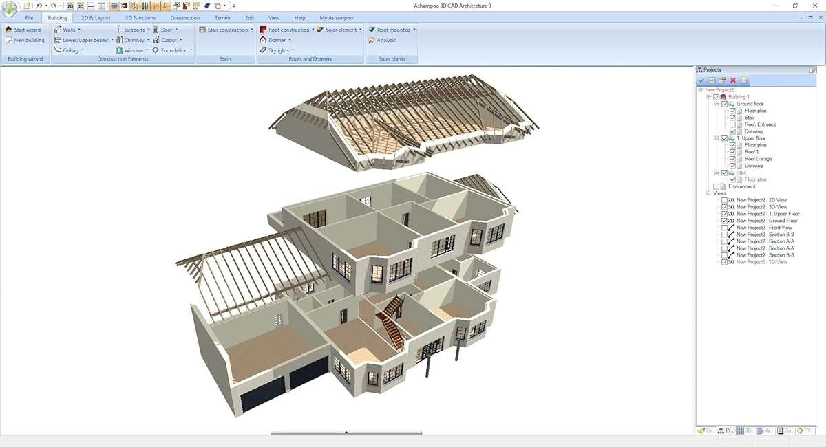 Home design software compatible with Windows 11, 10, 8.1, 7 – Design your dream house including photovoltaic installations - 3D CAD 11 Architecture - Image 3