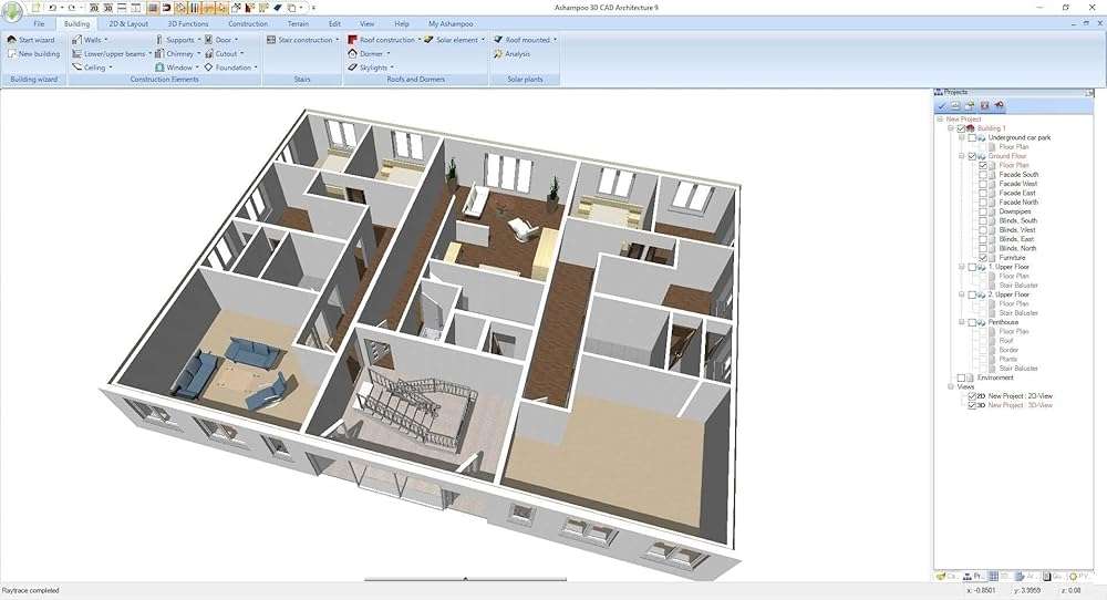 Home design software compatible with Windows 11, 10, 8.1, 7 – Design your dream house including photovoltaic installations - 3D CAD 11 Architecture - Image 4