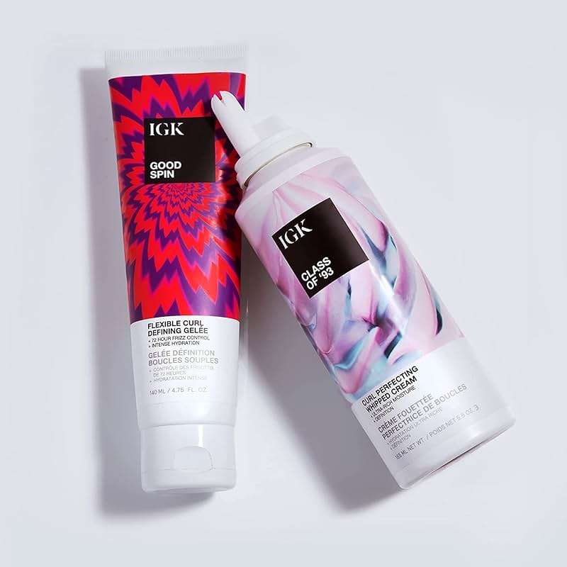 IGK Class of '93 Curl Cream - Whipped Leave-In Conditioner & Curl Defining Styler for Curly, Wavy & Coily Hair, with 10 Butters & Oils, Silicone-Free, Vegan & Cruelty-Free, 5.5 Oz - Image 3