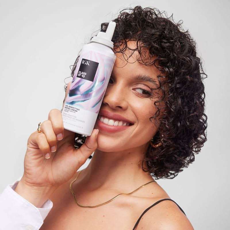 IGK Class of '93 Curl Cream - Whipped Leave-In Conditioner & Curl Defining Styler for Curly, Wavy & Coily Hair, with 10 Butters & Oils, Silicone-Free, Vegan & Cruelty-Free, 5.5 Oz - Image 8