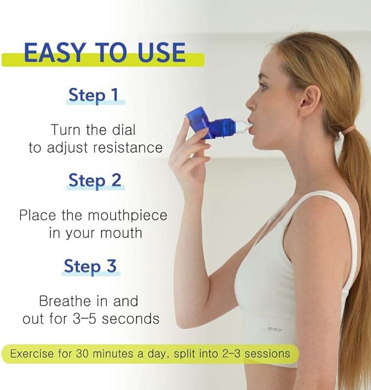 Bigbreathe V-PEP/IMT | 3-in-1 Respiratory Exercise Device – Lung Expansion, Mucus Relief, Breathing Rehabilitation, Portable with Accessories, Easy to Clean, for COPD & Asthma Relief - Image 5