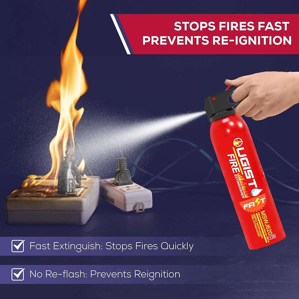 Fire Extinguisher Spray for Vehicle & Home 620ml 2 Count, Car Fire Extinquishers, Prevent Re-lgnition, Best Suitable for Kitchen,The House Car Truck Boat Water-Based Mini Fire Extinguishers - Image 4