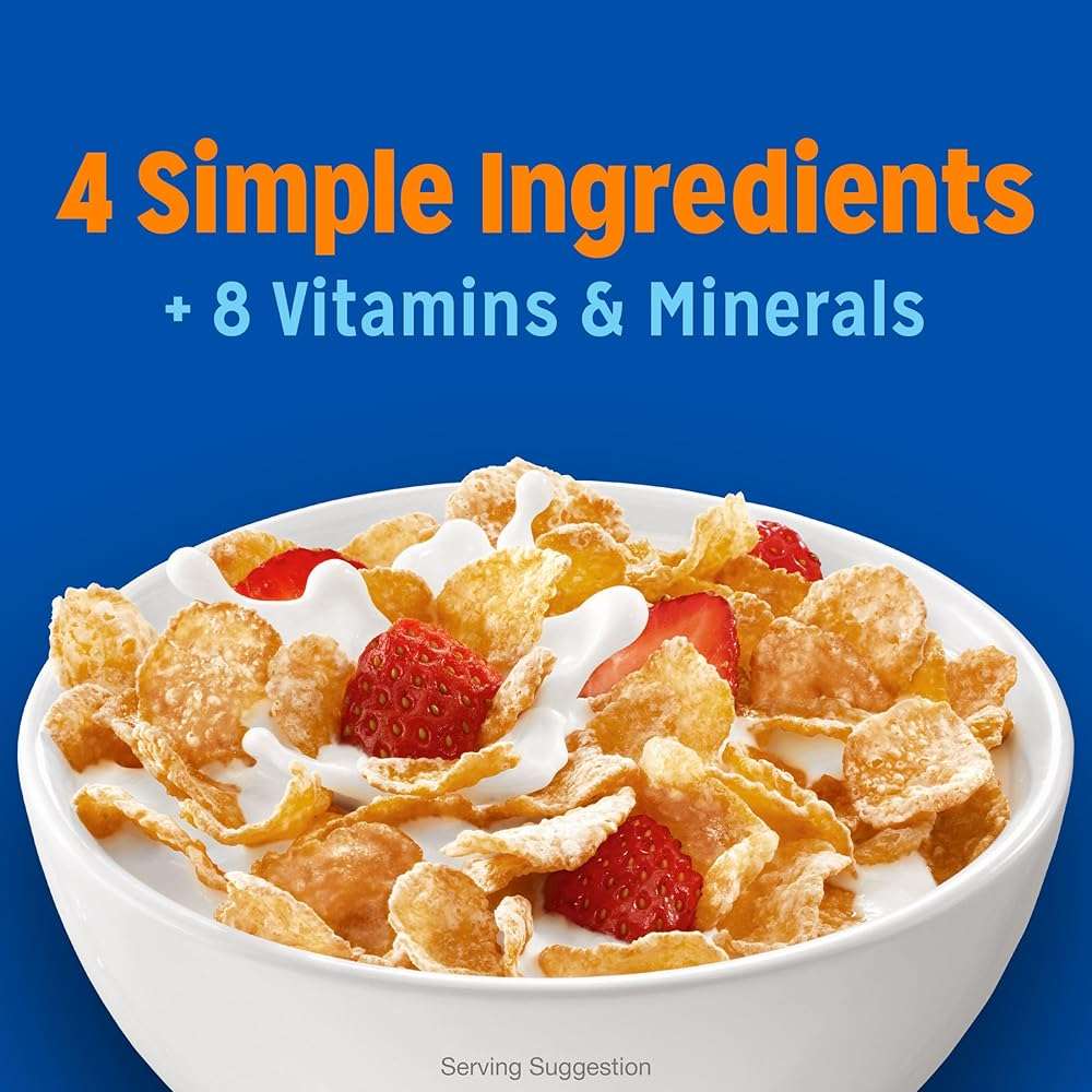 Frosted Flakes Breakfast Cereal, 8 Vitamins and Minerals, Kids Snacks, Large Size, Original, 17.3oz Box (1 Box) - Image 4