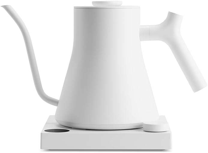 Fellow Stagg EKG Pro Electric Gooseneck Kettle - Pour-Over Coffee and Tea, Quick Heating, Precise Temperature Control, Scheduling, Built-in Brew Timer, Matte White, 0.9 Liter - Image 1