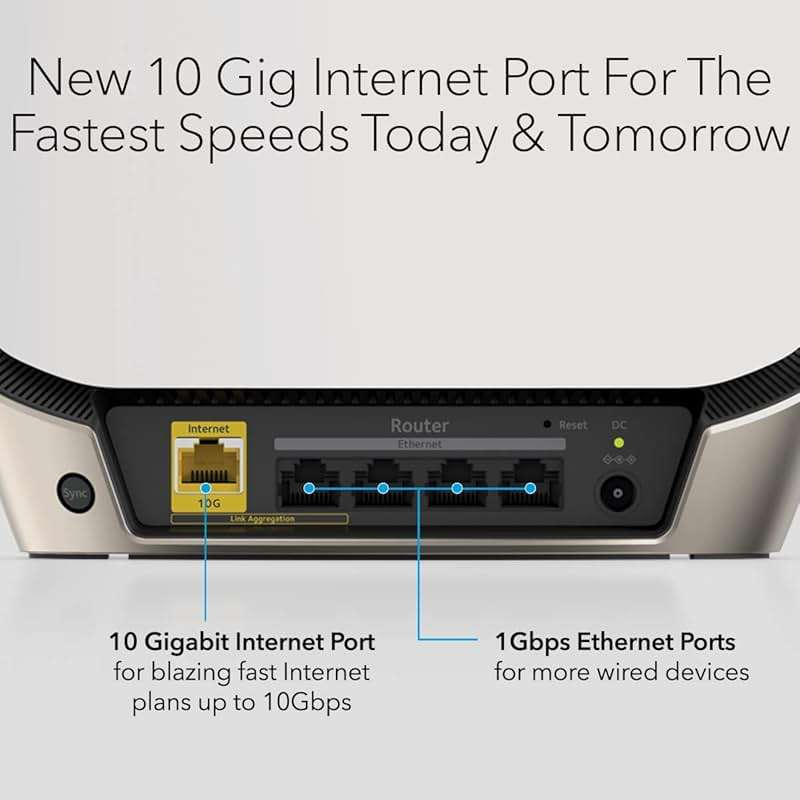 NETGEAR Orbi Tri-Band WiFi 6 Mesh Network System (RBK863S) – Router + 2 Satellite Extenders, Security Features, Up to 6Gbps, Up to 8,000 sq.ft., 100 Devices, 10 Gig Internet Port, Armor Subscription - Image 5