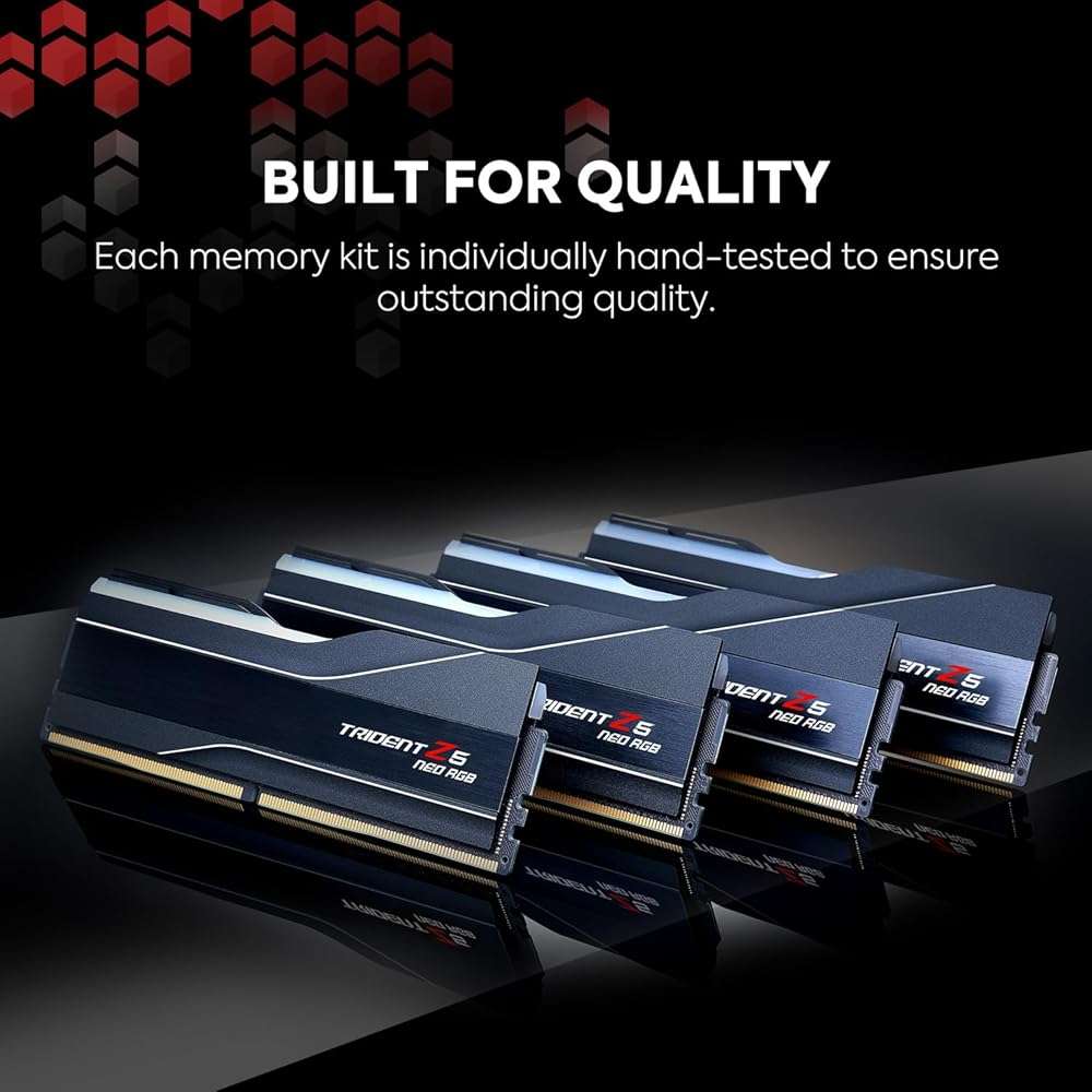 G.SKILL Trident Z5 Neo RGB Series DDR5 RAM (AMD EXPO) 32GB (2x16GB) 6000MT/s CL32-38-38-96 1.35V Desktop Computer Memory U-DIMM - Matte Black (F5-6000J3238F16GX2-TZ5NR) - Image 5