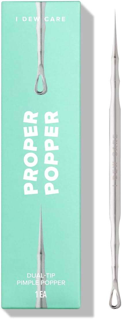 I DEW CARE Dual-Tip Pimple Tool - Proper Popper | Blackhead Remover, Blemish Exfoliating, Professional Acne Squeezer, Comedone Zit Extractor for Women, 2in1 Stainless Steel Lancet, 1ea - Image 1