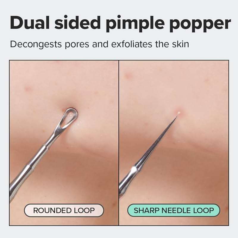 I DEW CARE Dual-Tip Pimple Tool - Proper Popper | Blackhead Remover, Blemish Exfoliating, Professional Acne Squeezer, Comedone Zit Extractor for Women, 2in1 Stainless Steel Lancet, 1ea - Image 4