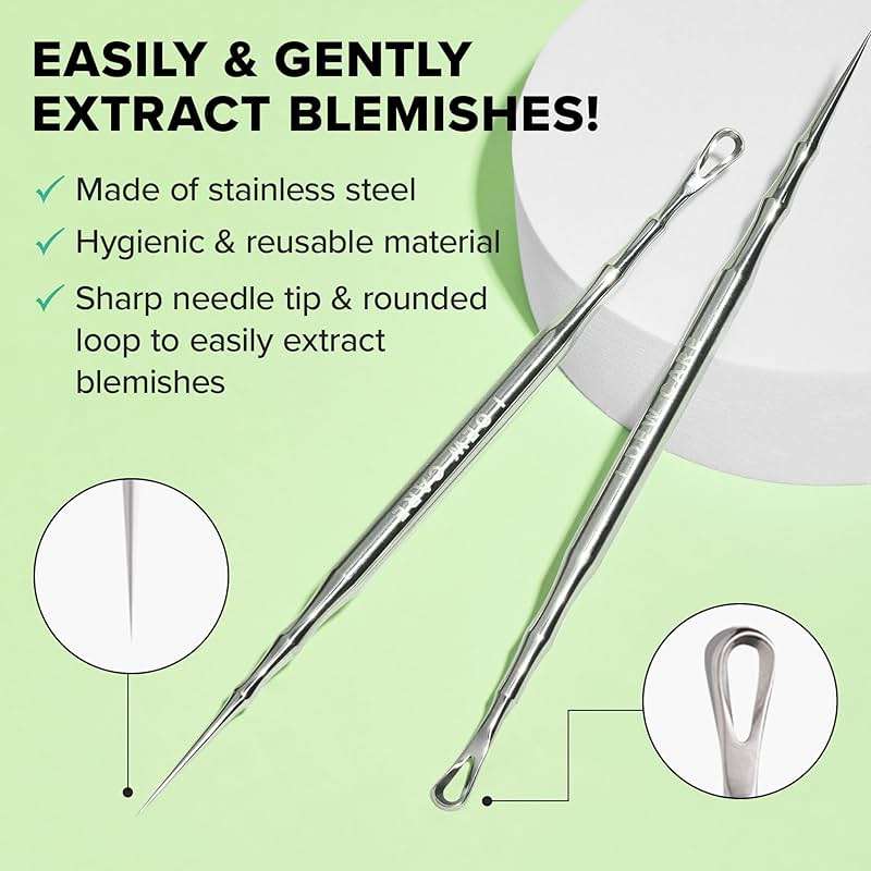 I DEW CARE Dual-Tip Pimple Tool - Proper Popper | Blackhead Remover, Blemish Exfoliating, Professional Acne Squeezer, Comedone Zit Extractor for Women, 2in1 Stainless Steel Lancet, 1ea - Image 5