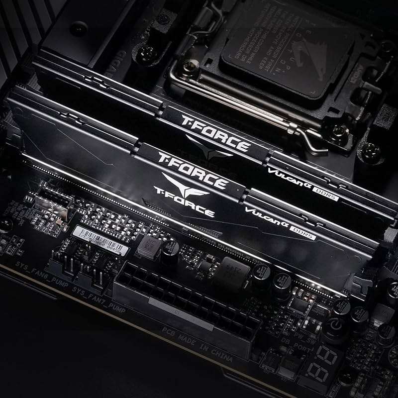 TEAMGROUP T-Force Vulcan Alpha DDR5 Ram 32GB Kit (2x16GB) 5600MHz (PC5-44800) CL40 Desktop Memory Module Ram (Black) AMD Optimized Memory FLABD532G5600HC40BDC01 - Image 3