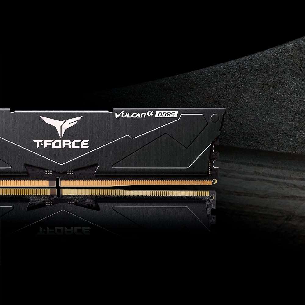 TEAMGROUP T-Force Vulcan Alpha DDR5 Ram 32GB Kit (2x16GB) 5600MHz (PC5-44800) CL40 Desktop Memory Module Ram (Black) AMD Optimized Memory FLABD532G5600HC40BDC01 - Image 7