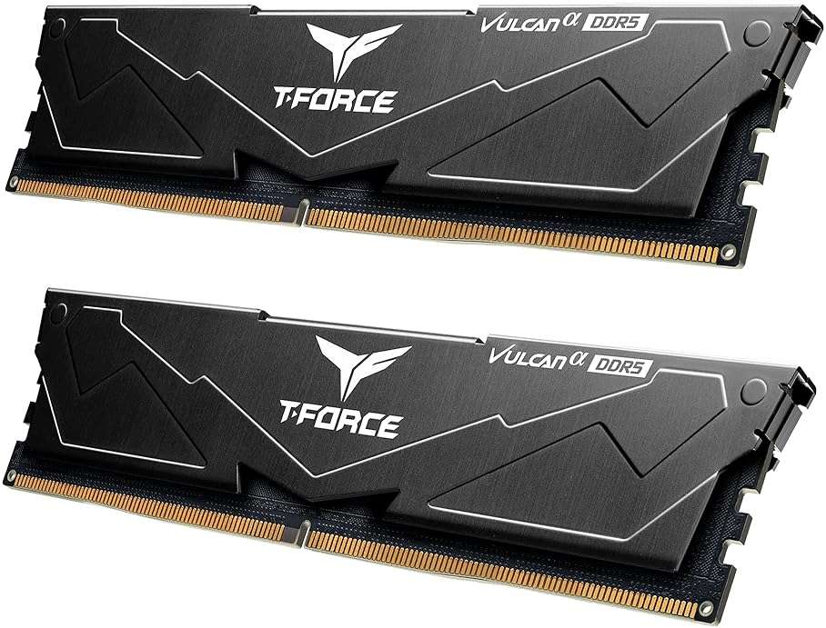 TEAMGROUP T-Force Vulcan Alpha DDR5 Ram 32GB Kit (2x16GB) 5600MHz (PC5-44800) CL40 Desktop Memory Module Ram (Black) AMD Optimized Memory FLABD532G5600HC40BDC01 - Image 8