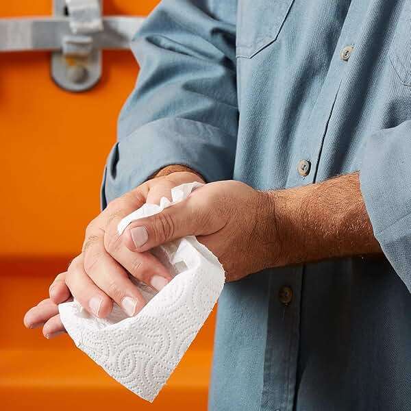 Coastwide Professional Jumbo Kitchen Paper Towels - 2-Ply, Absorbent, 250 Sheets per Roll, 12-Pack, White for Cleaning & Drying - Image 2