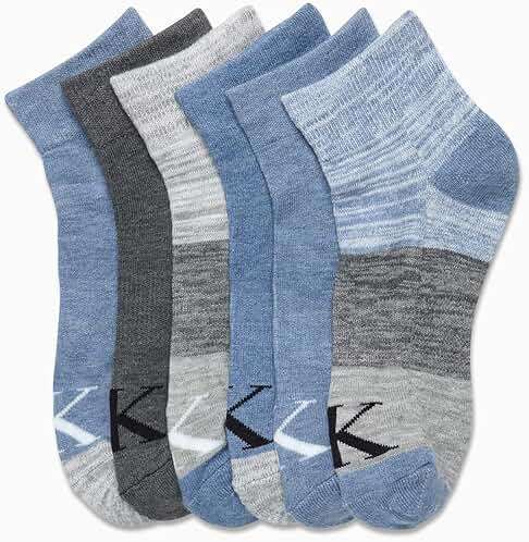 Calvin Klein Women's Quarter Socks - 6 Pack Cushioned Athletic Ankle Socks for Women - Women's Sports Socks (Size: 4-10) - Image 2