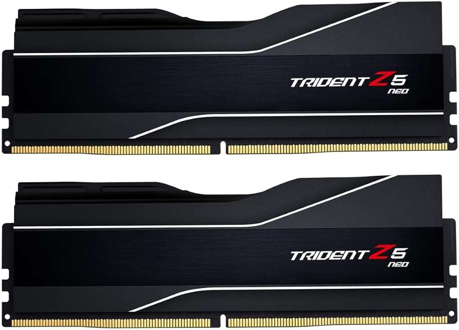 G.SKILL Trident Z5 Neo Series DDR5 RAM (AMD EXPO) 32GB (2x16GB) 6000MT/s CL30-38-38-96 1.35V Desktop Computer Memory U-DIMM - Matte Black (F5-6000J3038F16GX2-TZ5N) - Image 1