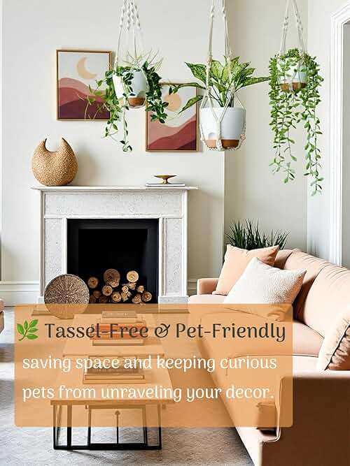 Bouqlife Hanging Planters with Macrame Plant Hangers for Indoor Outdoor Plants 3 Set Self Watering Pots Hanging Baskets Flower Pot Holders 3 Different Size - Image 6