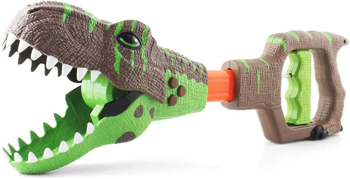 DINOBROS Dinosaur Chomper Toys for Kids with 3 Roar Sounds and Light Jurassic Dinosaurs Grabber Claw T-Rex Reacher Robot Hand Pincher Dino Snapper - Image 1