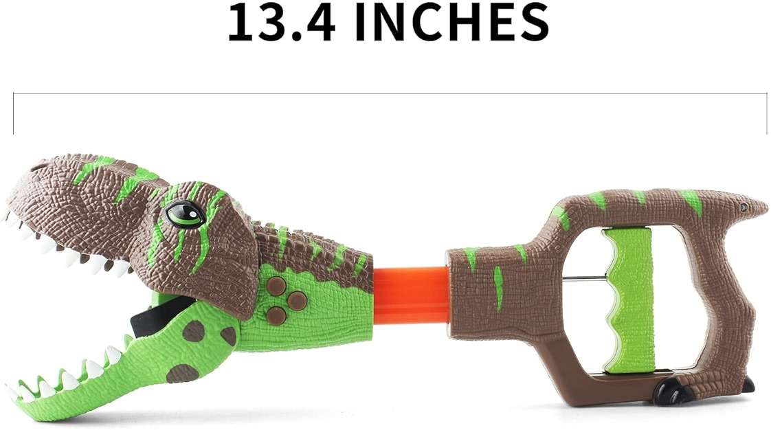 DINOBROS Dinosaur Chomper Toys for Kids with 3 Roar Sounds and Light Jurassic Dinosaurs Grabber Claw T-Rex Reacher Robot Hand Pincher Dino Snapper - Image 3