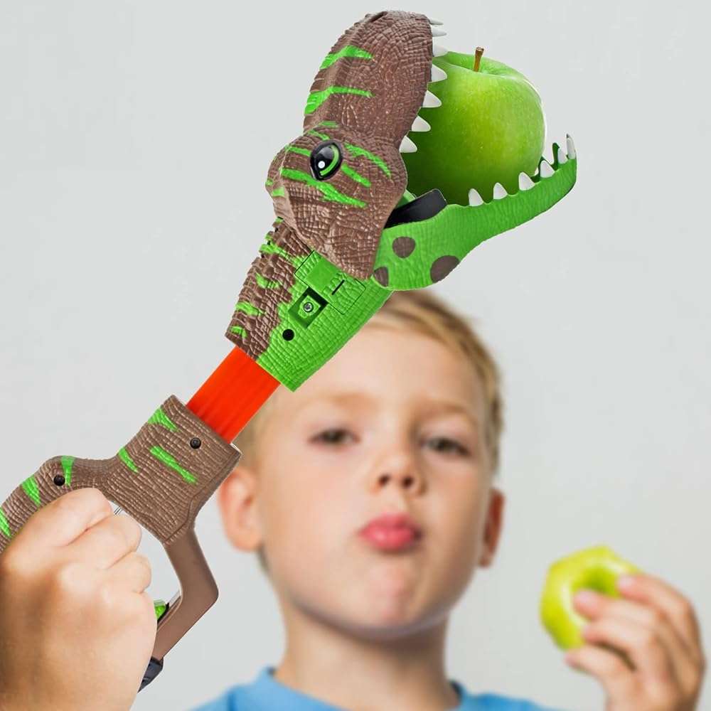 DINOBROS Dinosaur Chomper Toys for Kids with 3 Roar Sounds and Light Jurassic Dinosaurs Grabber Claw T-Rex Reacher Robot Hand Pincher Dino Snapper - Image 6