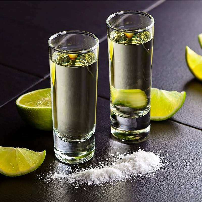Oggi Tall Shot Glasses w/Heavy Base, Set 6 - Real Glass Shot Glass Set, Cool & Classic Design Ideal Groomsmen Gifts, Tequila Shot Glasses, Bachelor Party Favors for Men - 2oz / 59ml - Image 2
