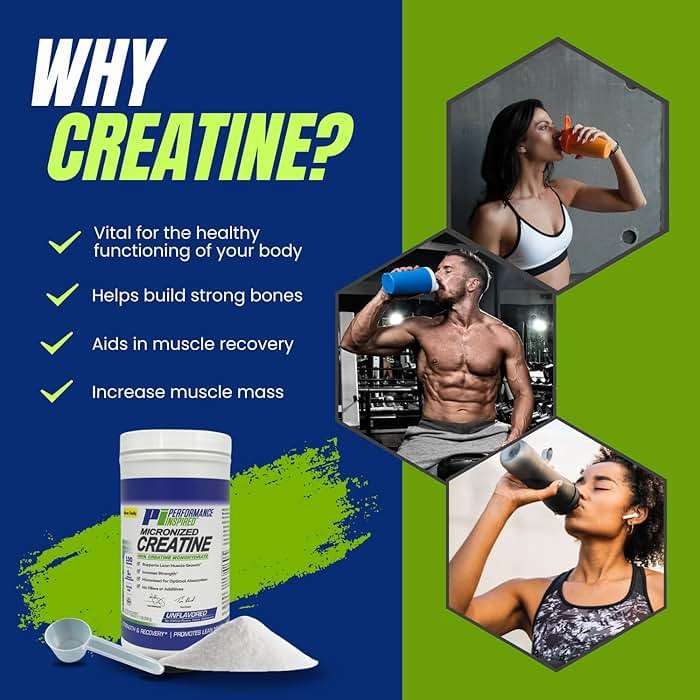 Performance Inspired Nutrition Micronized Creatine Monohydrate – 100% Pure, Unflavored, No Fillers – Supports Muscle Growth & Recovery – 1.1 lb - Image 6