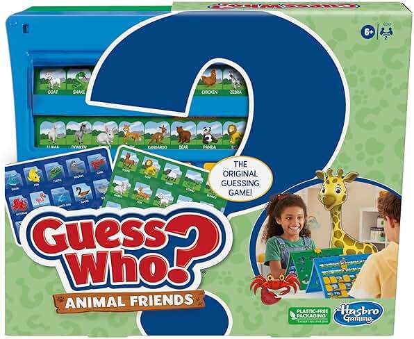 Hasbro Gaming Guess Who? Animal Friends Game | 2 Double-Sided Animal Sheets | 2-Player Board Games for Kids | Easter Gifts for Boys and Girls | Ages 6+ (Amazon Exclusive) - Image 1