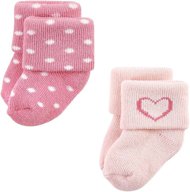 Hudson Baby baby-girls Cotton Rich Newborn and Terry Socks - Image 4