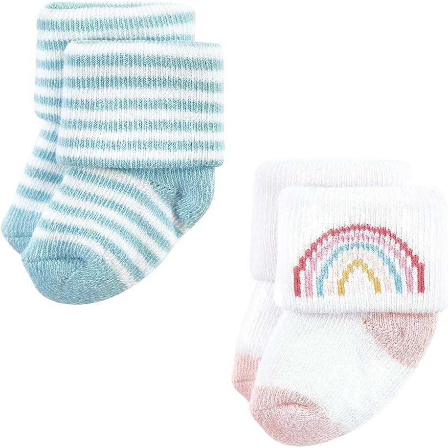 Hudson Baby baby-girls Cotton Rich Newborn and Terry Socks - Image 5