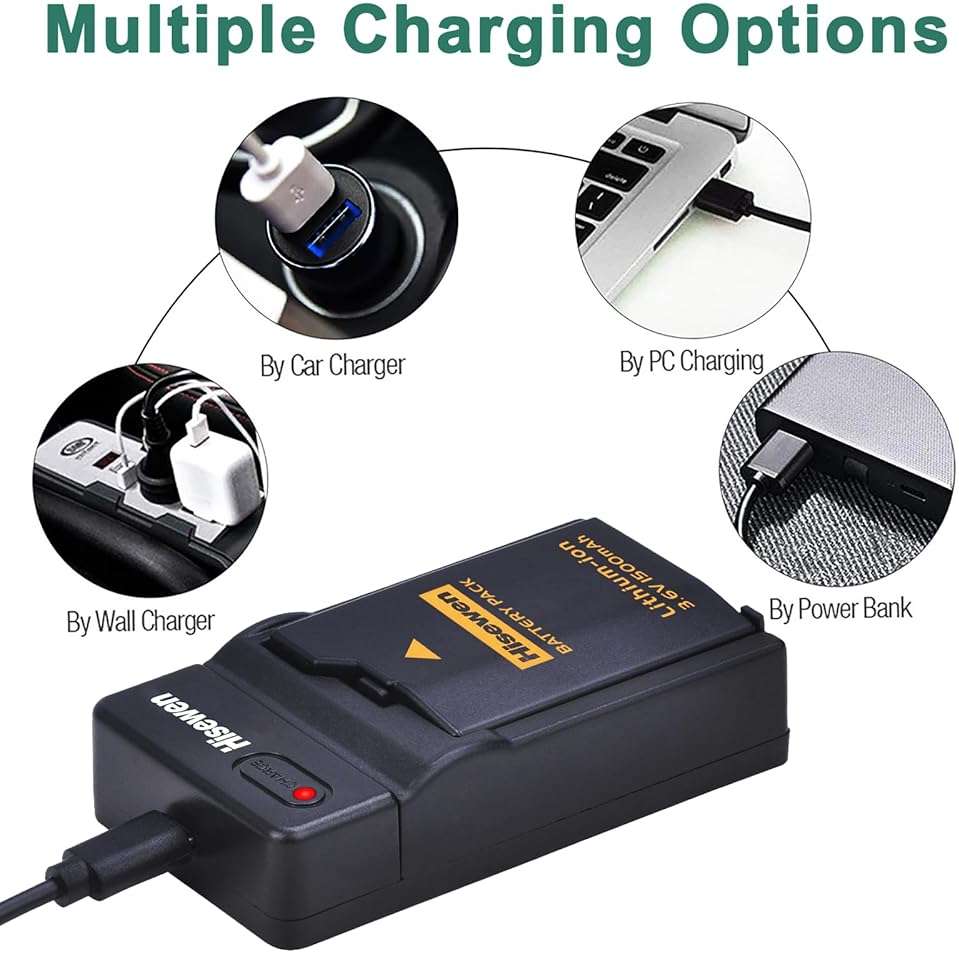 Hisewen PSP 3000 Battery with PSP Charger Cable for Sony PSP 3000 / PSP Slim 2000 PSP-S110, PSP-3001, PSP-3000, PSP-3002, PSP-3004, PSP-2001, PSP Slim Console - Image 5