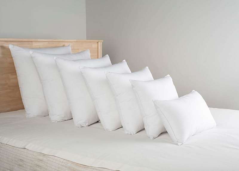LANE LINEN 4 Pack 18x18 White Throw Pillow Inserts for Decorative Pillow Covers, Couch Pillows for Living Room, Fluffy Pillows for Bed - Image 9