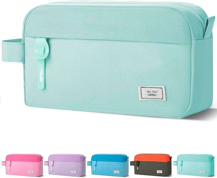 Mr. Pen- High Capacity Pencil Case, Large Pencil Pouch with 3 Compartments and 2 Pockets, Large Pencil Bag with Smooth Zipper, Cute Pencil Case Pouch Organizer, School Supplies for Teens - Image 1