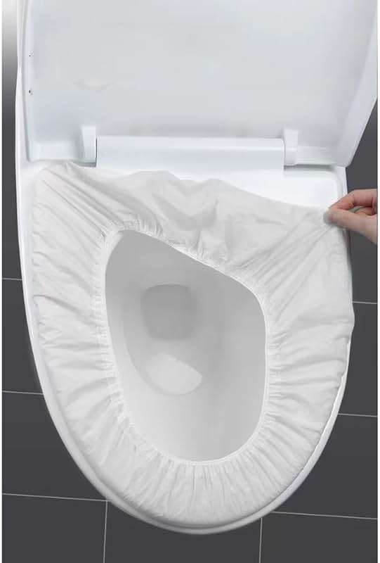 Disposable Non-woven Toilet Pad Water Proof Toilet Cover Portable Travel Hotel Toilet Seat Cover 11 Pieces Thickened Version (white) - Image 8