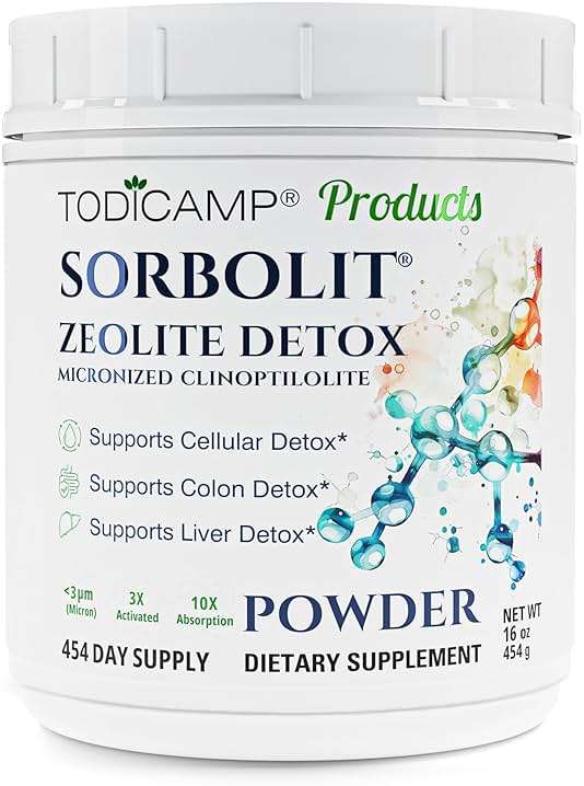 TODICAMP Zeolite Detox Sorbolit - Zeolite Binder Supplement for Full Body Detox - Gut Cleanse, Cellular and Liver Detox (1 Pound (Pack of 1)) - Image 1