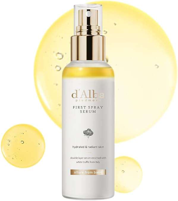 d'alba Piedmont Italian White Truffle First Spray Serum, Vegan Skin Care, Light-weight Face Moisturizer, Glow Serum for Radiant Skin, Non Comedogenic, All In One Mist, Korean Skin Care (3.38 fl oz.) - Image 1