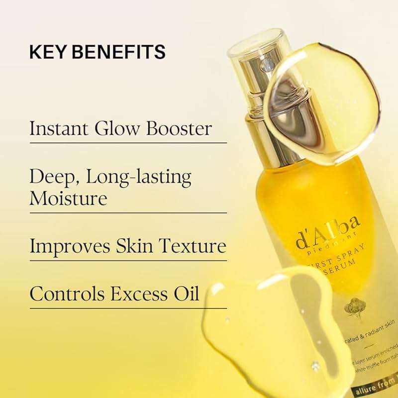d'alba Piedmont Italian White Truffle First Spray Serum, Vegan Skin Care, Light-weight Face Moisturizer, Glow Serum for Radiant Skin, Non Comedogenic, All In One Mist, Korean Skin Care (3.38 fl oz.) - Image 6