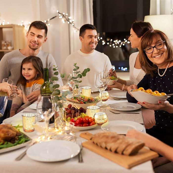 48 Pcs Votive Candle Holders Mercury Glass Candle Holder Tea Lights Candles Holders for Wedding Party Bridal Shower Anniversary Valentine's Day Table Centerpieces Decorations, 2 Styles (Gold) - Image 6