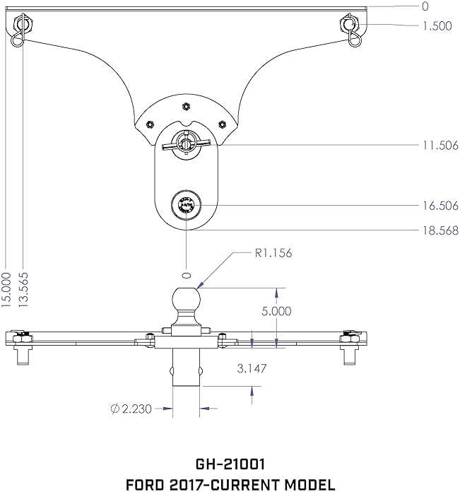 GEN-Y Hitch GH-21001 GoosePuck 5" Offset Ball-Puck Mount for Ford 2017 to Current 25K Towing (with STD Ball Assy and 101177) - Image 6