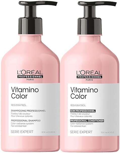 L'Oréal Professionnel Paris Vitamino Color Shampoo & Conditioner Set - Protects & Preserves Hair Color, Prevents Damage, Adds Vibrancy & Enhances Shine - Image 1